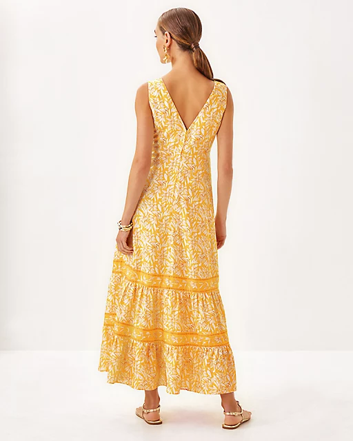 Lilly Pulitzer Avlyn Maxi Dress Honeycomb Hideaway Honeycomb Engineered Woven Dres