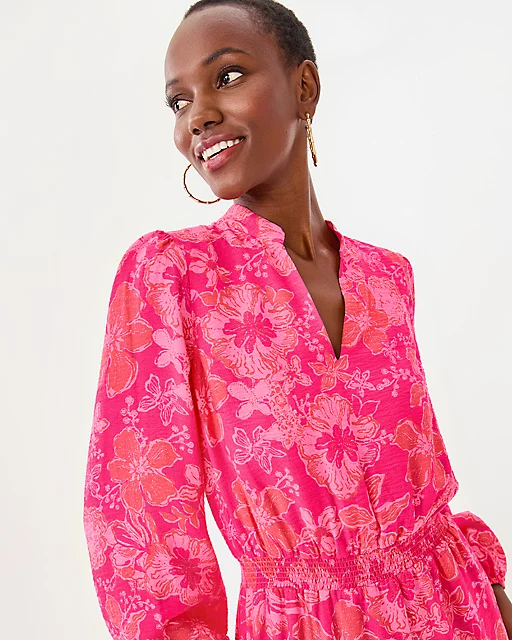 Lilly Pulitzer Axton Dress Sun Shell Pink Big Party