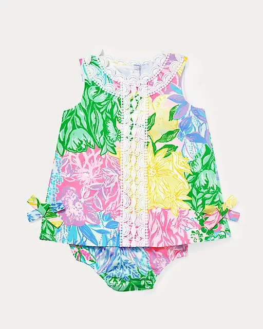 Lilly Pulitzer Baby Lilly Shift Dress Multi Bright Delight Patch