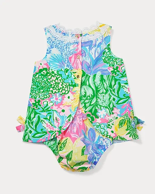 Lilly Pulitzer Baby Lilly Shift Dress Multi Bright Delight Patch