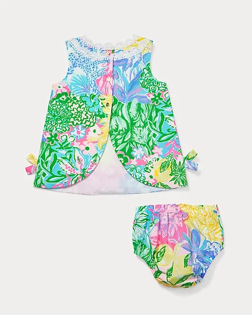 Lilly Pulitzer Baby Lilly Shift Dress Multi Bright Delight Patch