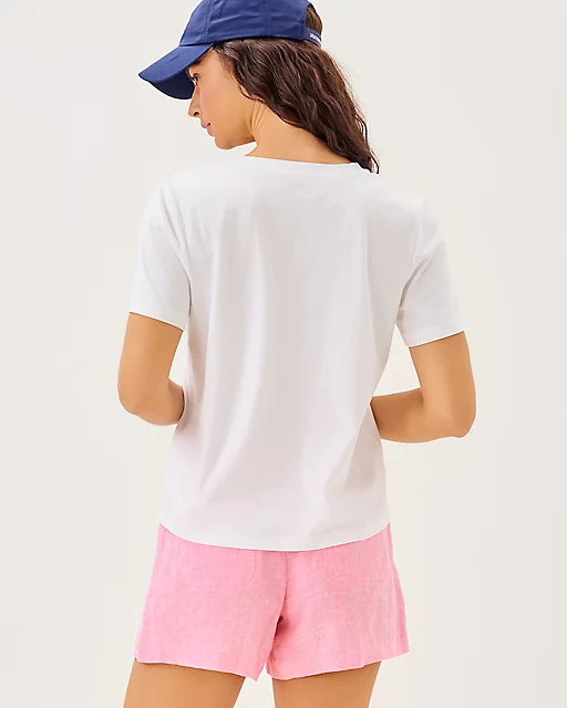 Lilly Pulitzer Barreto Knit Top Multi Sun Sea Motifs Graphic