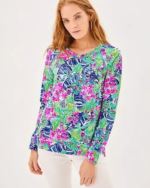 Lilly Pulitzer Beach Comber Pullover Resort White Disney Dreamin