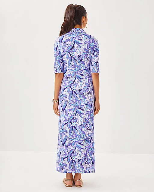 Lilly Pulitzer Berkely Maxi Dress Tropicalia Purple Elephant In The Bloom
