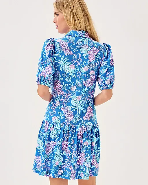 Lilly Pulitzer Bingley Dress Sunwashed Blue Citrus Crush