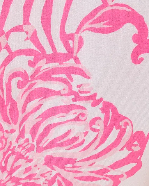 Lilly Pulitzer Blaise Short Sleeve Romper Rousseau Pink Glisten In The Sun