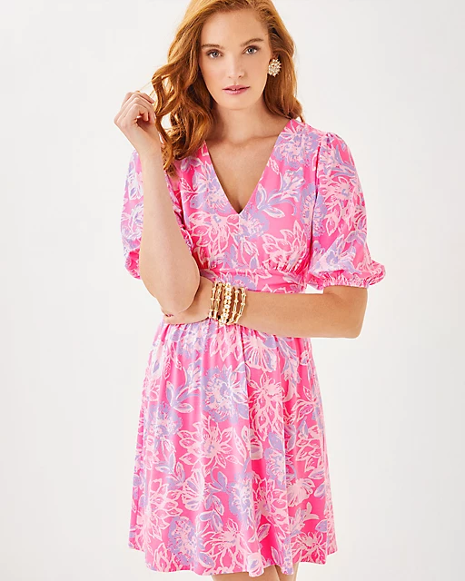 lilly pulitzer Brightan Dress Rousseau Pink Zen Garden