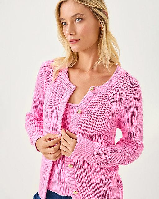 Lilly Pulitzer Bristow Cardigan & Sweater Tank Set Pink Bliss