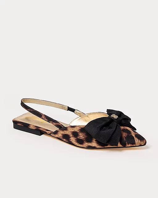 lilly pulitzer Brit Leopard Bow Slingback Shoe Multi Leopard Faille Accessories