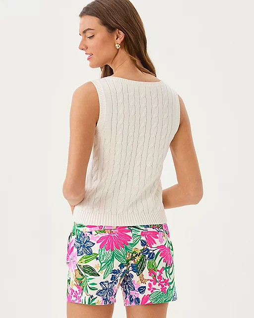 Lilly Pulitzer Brockton V-Neck Sweater Tank Coconut