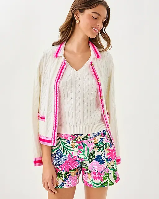 Lilly Pulitzer Brockton V-Neck Sweater Tank Coconut