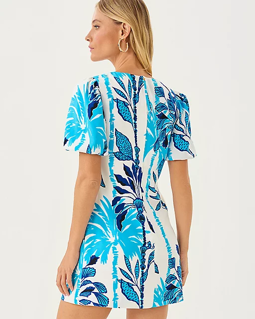 Lilly Pulitzer Brynleigh Skirted Romper Coconut Oversized Swayin In The Breeze
