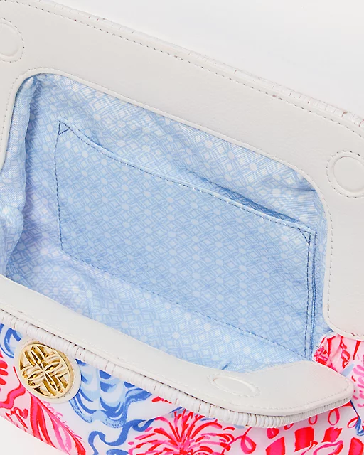 Lilly Pulitzer Cayo Coco Clutch Resort White Lil Sun Sea Sand
