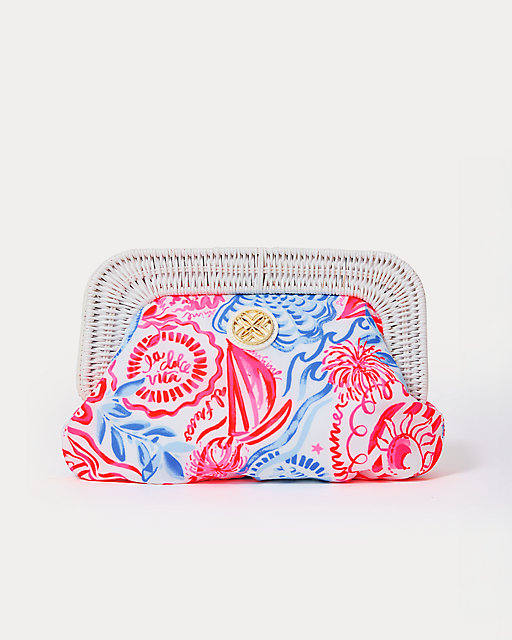 lilly pulitzer Cayo Coco Clutch Resort White Lil Sun Sea Sand