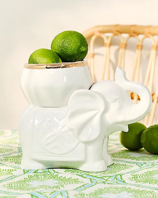 lilly pulitzer Ceramic Elephant Cachepot Peninsula Green