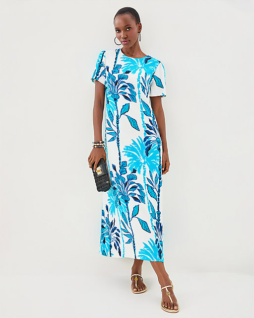 Lilly Pulitzer Charlee Maxi Dress Coconut Oversized Swayin In The Breeze