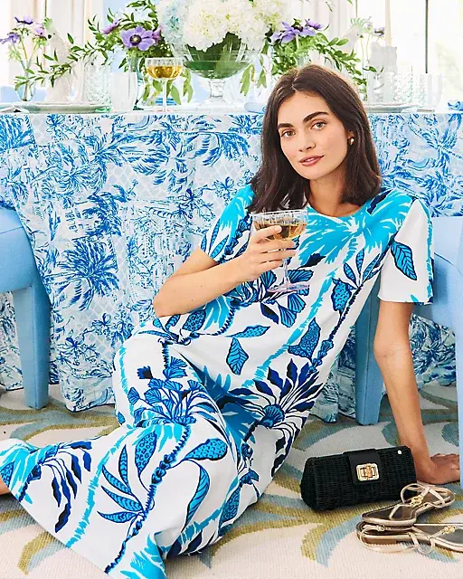 lilly pulitzer Charlee Maxi Dress Coconut Oversized Swayin In The Breeze