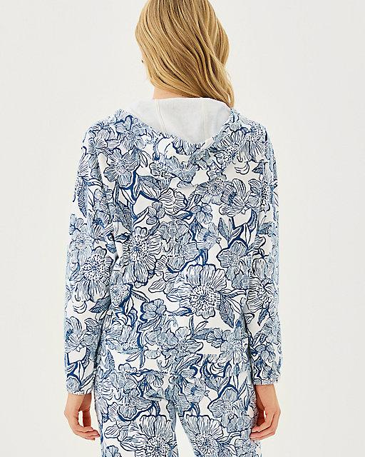 Lilly Pulitzer Chiara Terry Hoodie Pullover Coconut Unforgettable