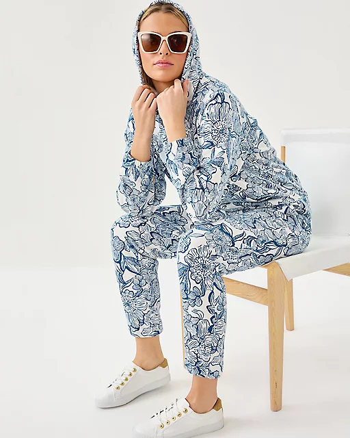 Lilly Pulitzer Chiara Terry Hoodie Pullover Coconut Unforgettable