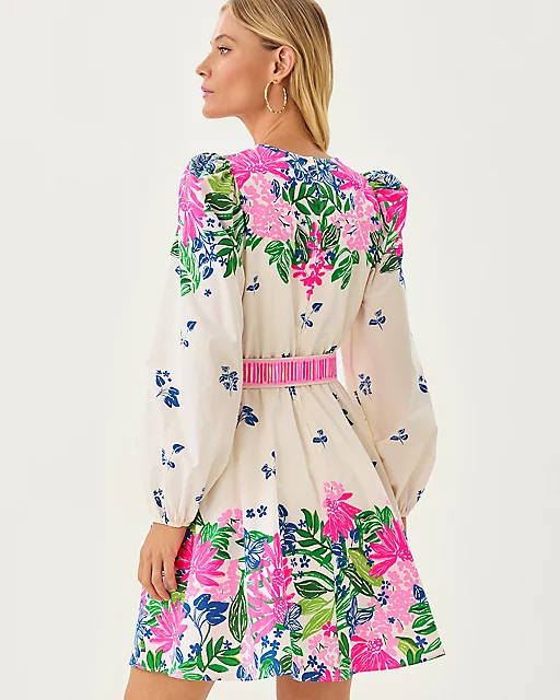 Lilly Pulitzer Chyanna V-Neck Dress Multi Endless Summers Engineered Woven Dress