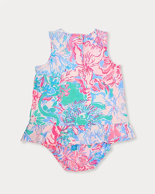 Lilly Pulitzer Claudia Infant Dress Blue Peri Viva La Lilly