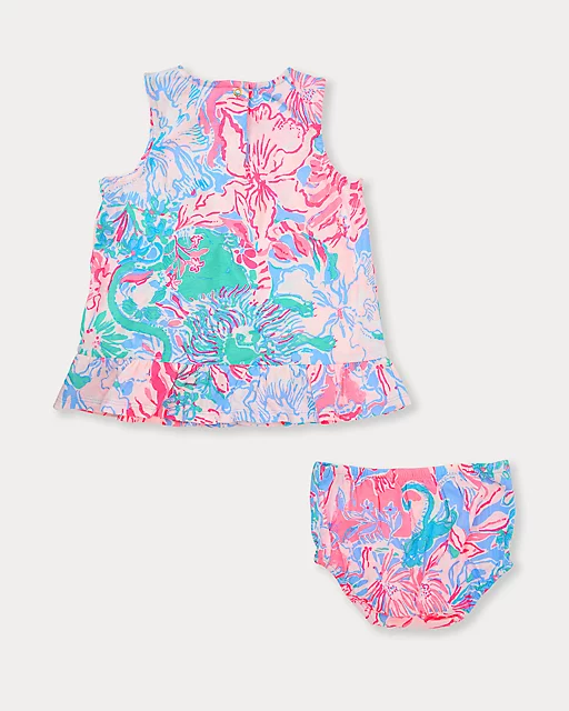 Lilly Pulitzer Claudia Infant Dress Blue Peri Viva La Lilly