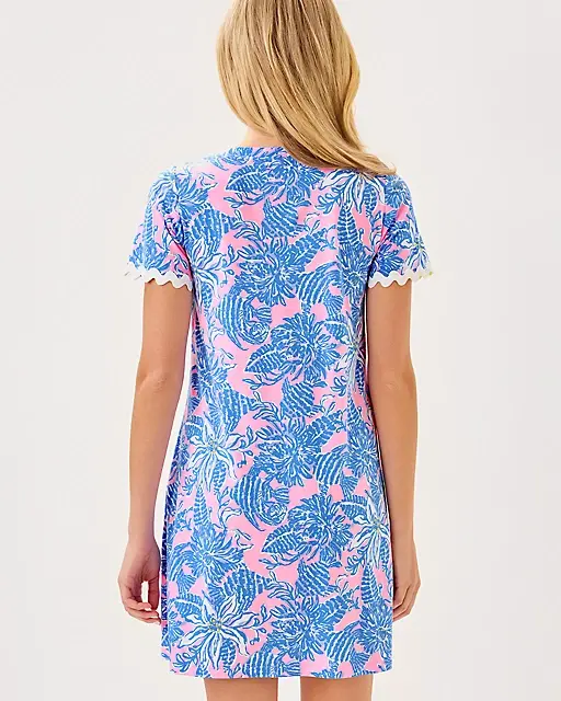 Lilly Pulitzer Cody Short Sleeve Dress Conch Shell Pink Up Scale