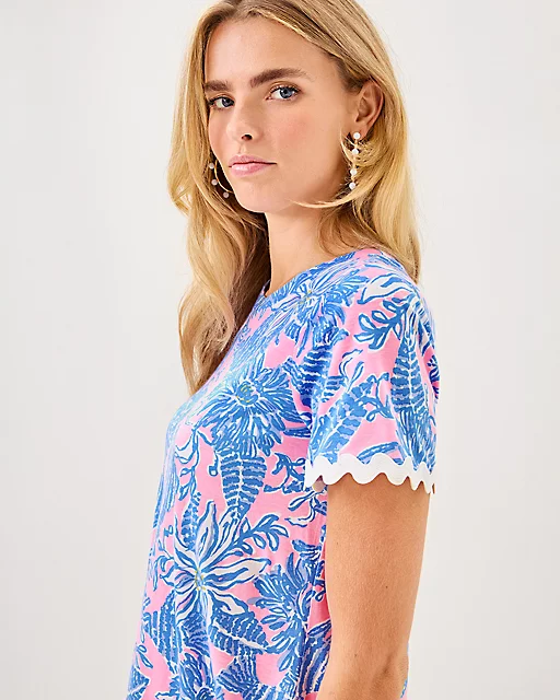 Lilly Pulitzer Cody Short Sleeve Dress Conch Shell Pink Up Scale