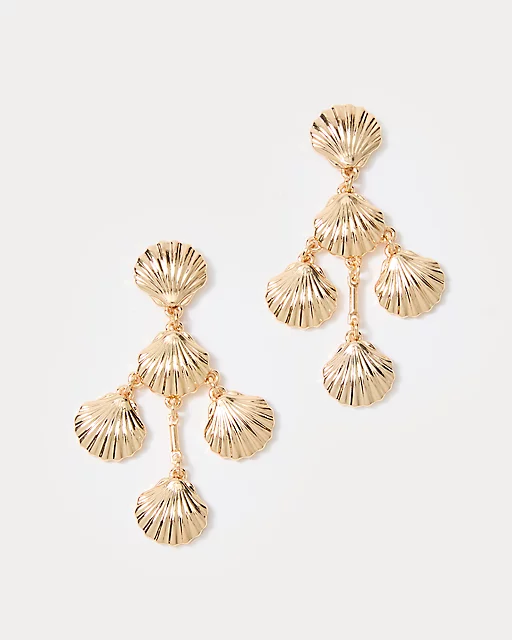lilly pulitzer Cool As Shell Chandelier Earrings Gold Metallic