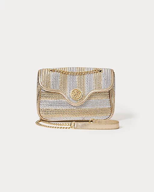 lilly pulitzer Cora Crossbody Bag Gold Metallic X Silver Metallic