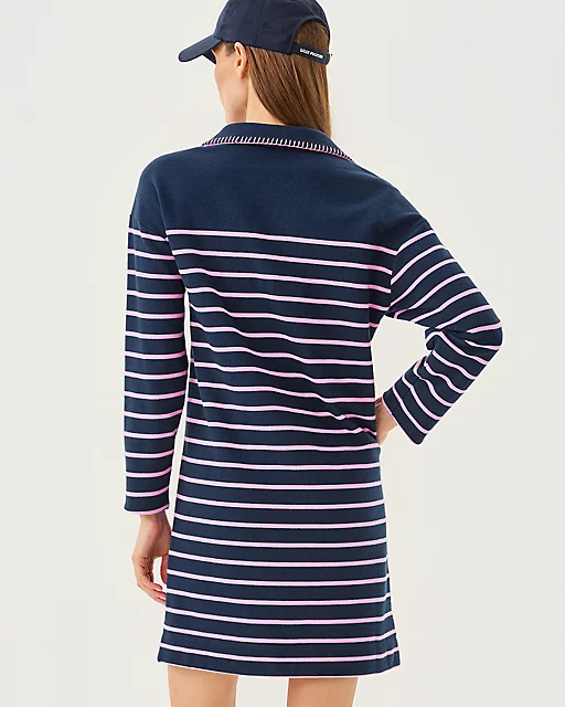 Lilly Pulitzer Corvaya Terry Dress Low Tide Navy Legacy Stripe