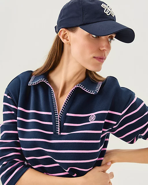 Lilly Pulitzer Corvaya Terry Dress Low Tide Navy Legacy Stripe