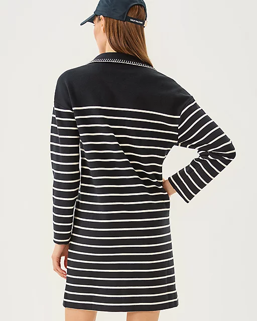 Lilly Pulitzer Corvaya Terry Dress Noir Legacy Stripe