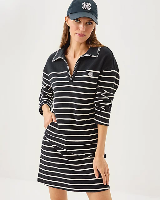 lilly pulitzer Corvaya Terry Dress Noir Legacy Stripe
