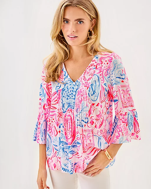 lilly pulitzer Danika Tunic Resort White Sun Sea Sand