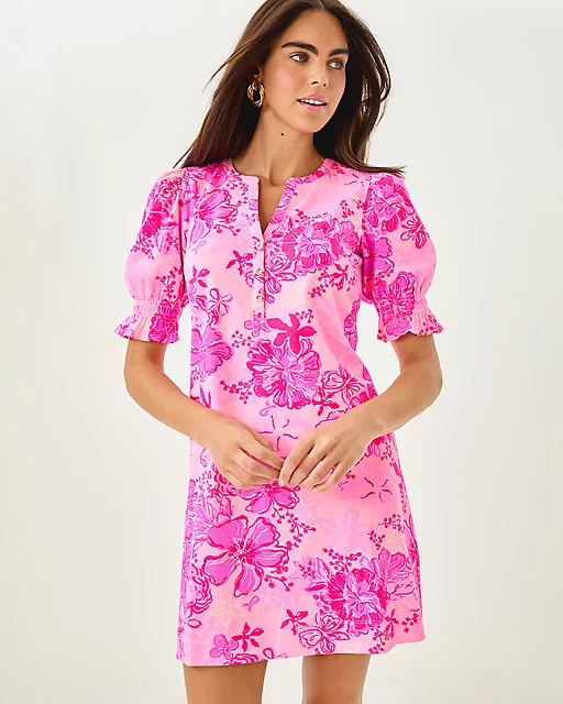 Lilly Pulitzer Delsie Dress Parigi Pink Supporting Squad