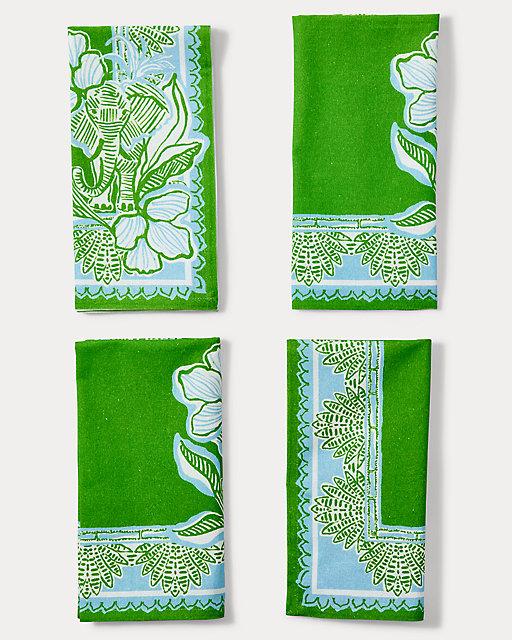 Lilly Pulitzer Dinner Napkin Set Peninsula Green Came To Party Engineered