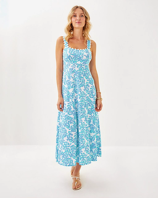 Lilly Pulitzer Dwyer Midi Dress Jacaranda Blue Simply The Zest