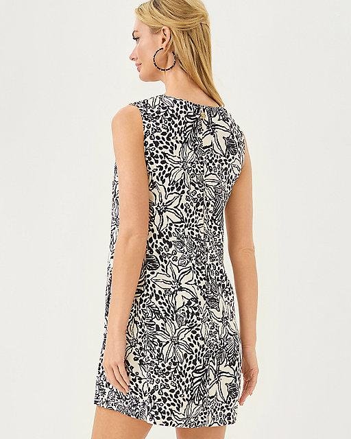 Lilly Pulitzer Edita Shift Dress Onyx Lots To Spot Engineered Woven Shift