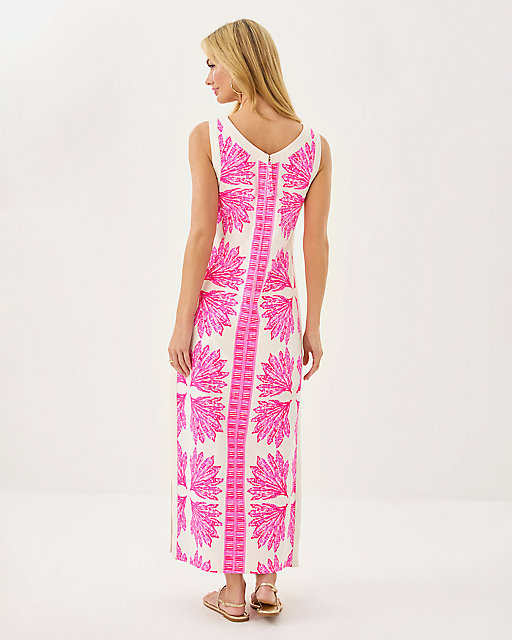 Lilly Pulitzer Eleanora Maxi Shift Romper Pink Bliss Shady Babe Engineered Romper