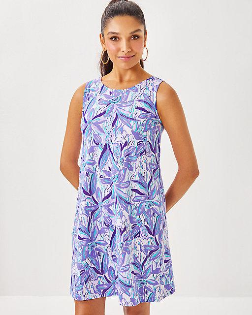 lilly pulitzer Eliza Cotton Dress Tropicalia Purple Elephant In The Bloom