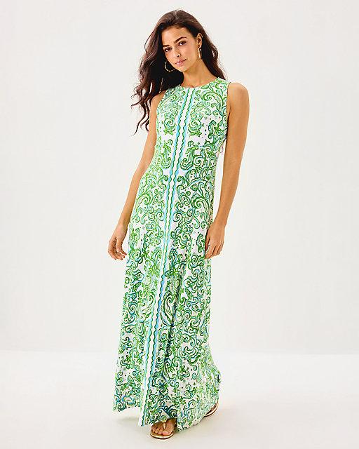 Lilly Pulitzer Ellison Maxi Dress Resort White Sol Mates Engineered Knit Dress