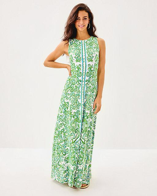 Lilly Pulitzer Ellison Maxi Dress Resort White Sol Mates Engineered Knit Dress