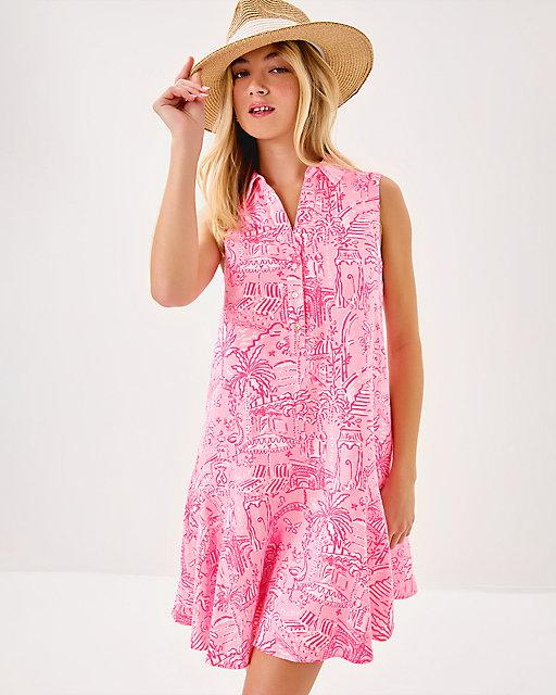 lilly pulitzer Ellowyn Linen Dress Conch Shell Pink Pennys Playground
