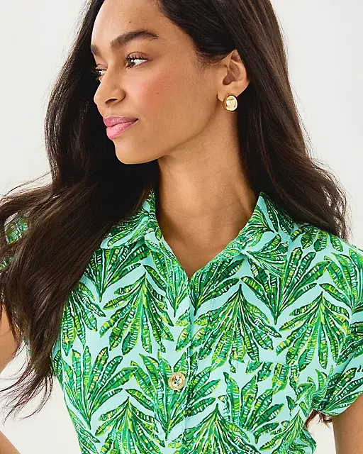 Lilly Pulitzer Emersyn Dress Kitts Green Crossgrain Shady Babe