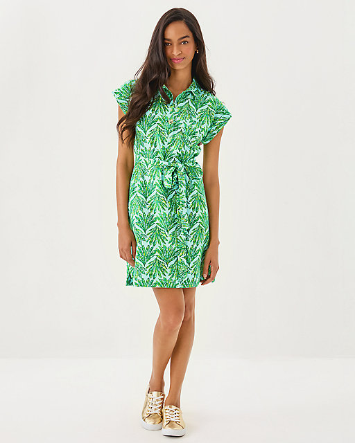 Lilly Pulitzer Emersyn Dress Kitts Green Crossgrain Shady Babe