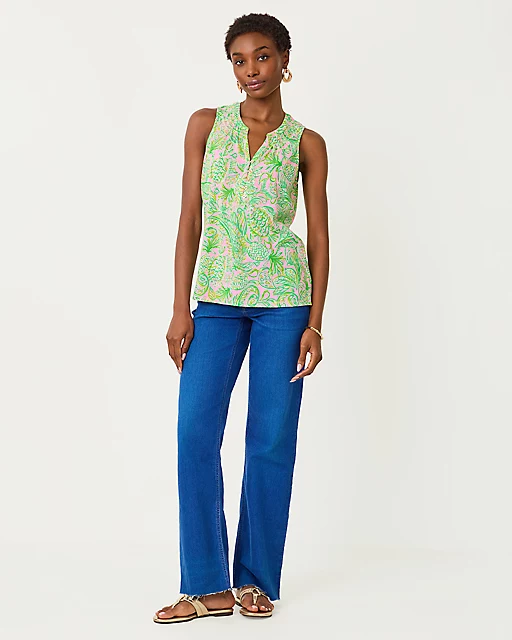 Lilly Pulitzer Essie Tank Top Mandevilla Baby Fins And Flippers