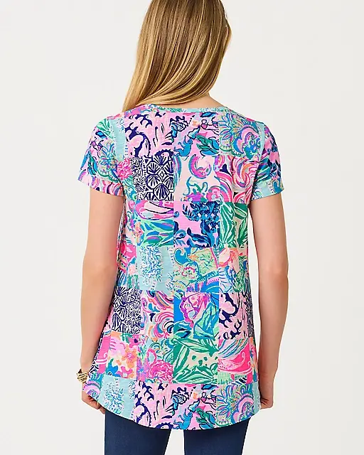 Lilly Pulitzer Etta Scoop Neck Top Multi Patch To Match