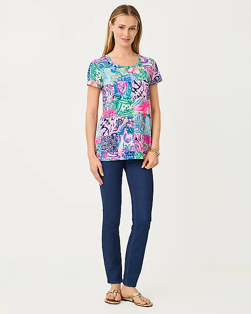 Lilly Pulitzer Etta Scoop Neck Top Multi Patch To Match
