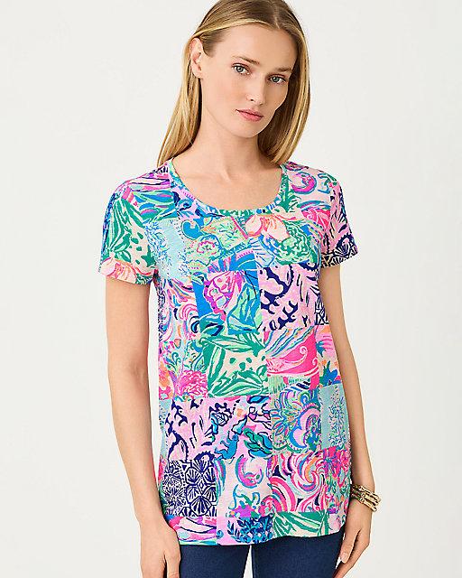 lilly pulitzer Etta Scoop Neck Top Multi Patch To Match